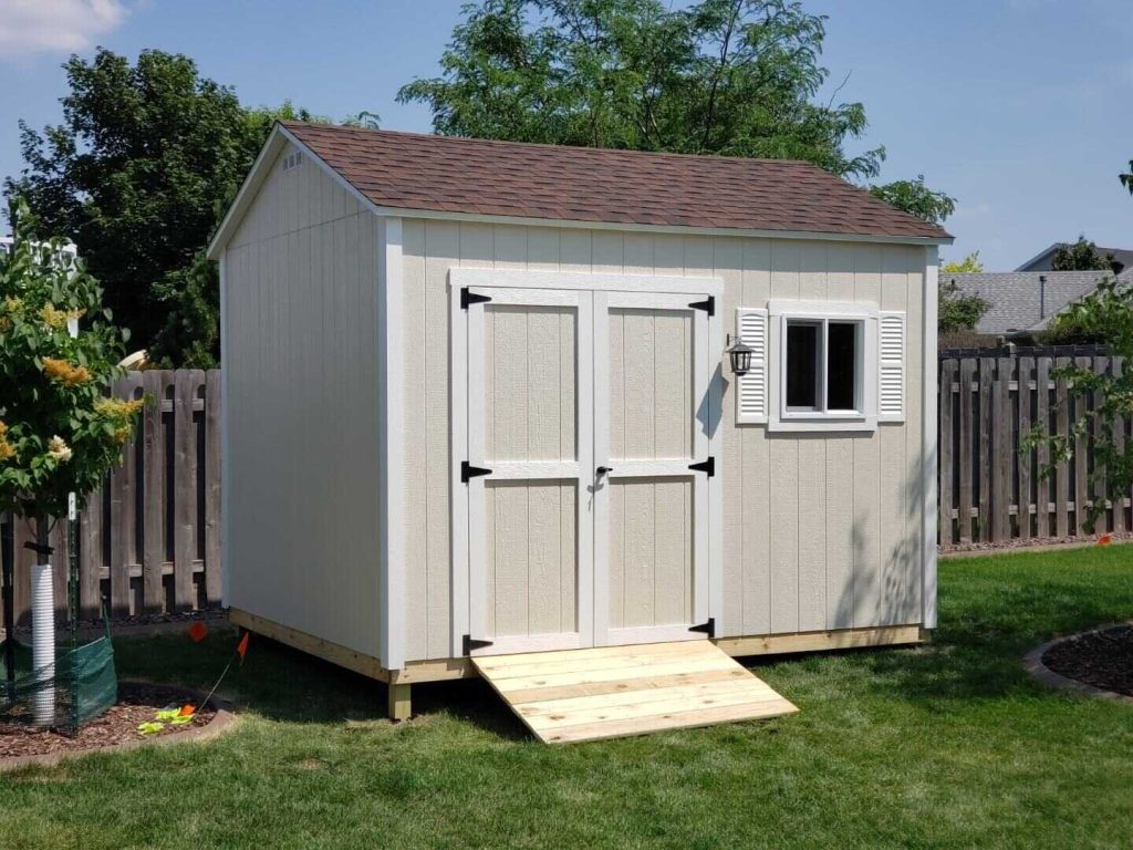 Shed 10x12 with shutters and ramp