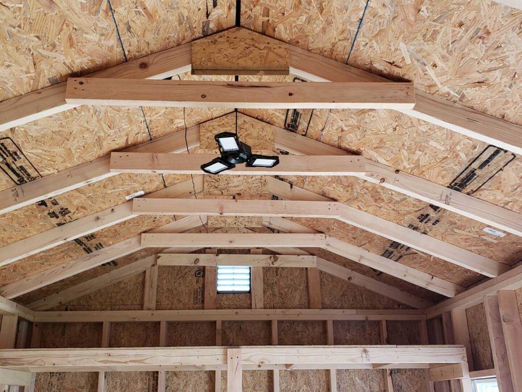Custom shed with upgraded solar light