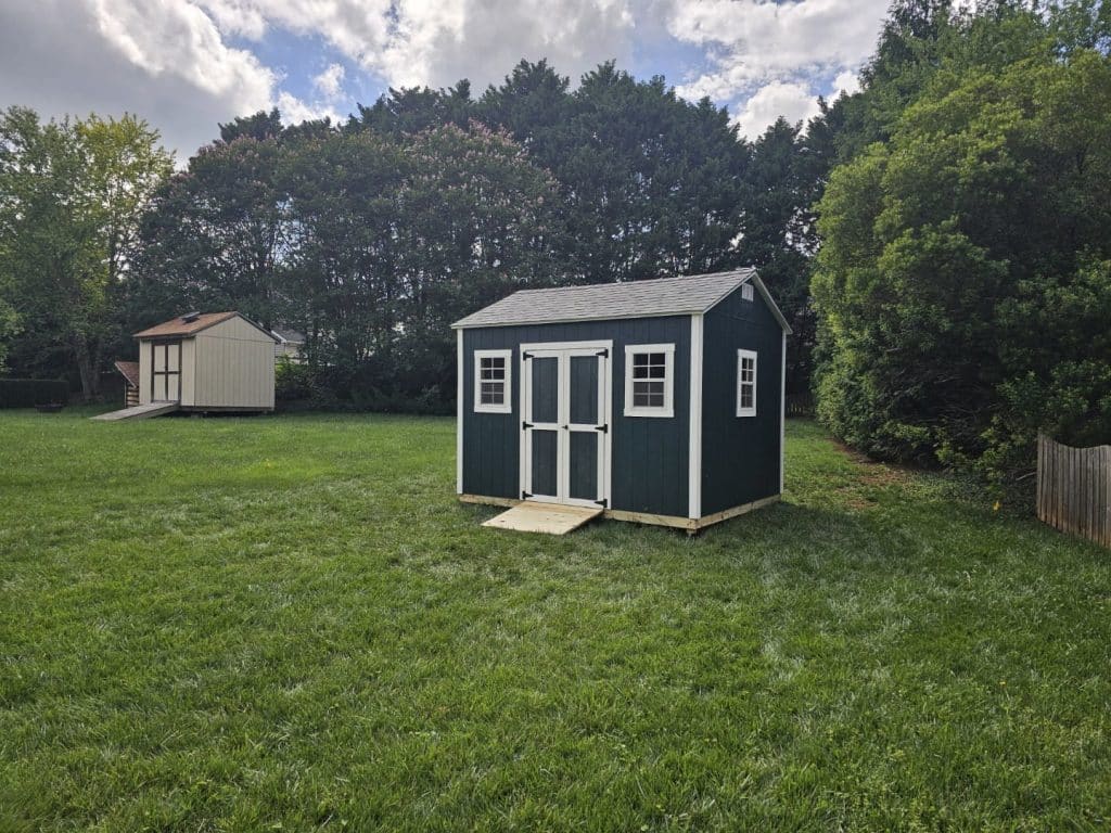 10x12 shed in backyard