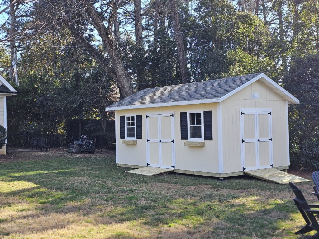 12x20 fargo custom shed built on site