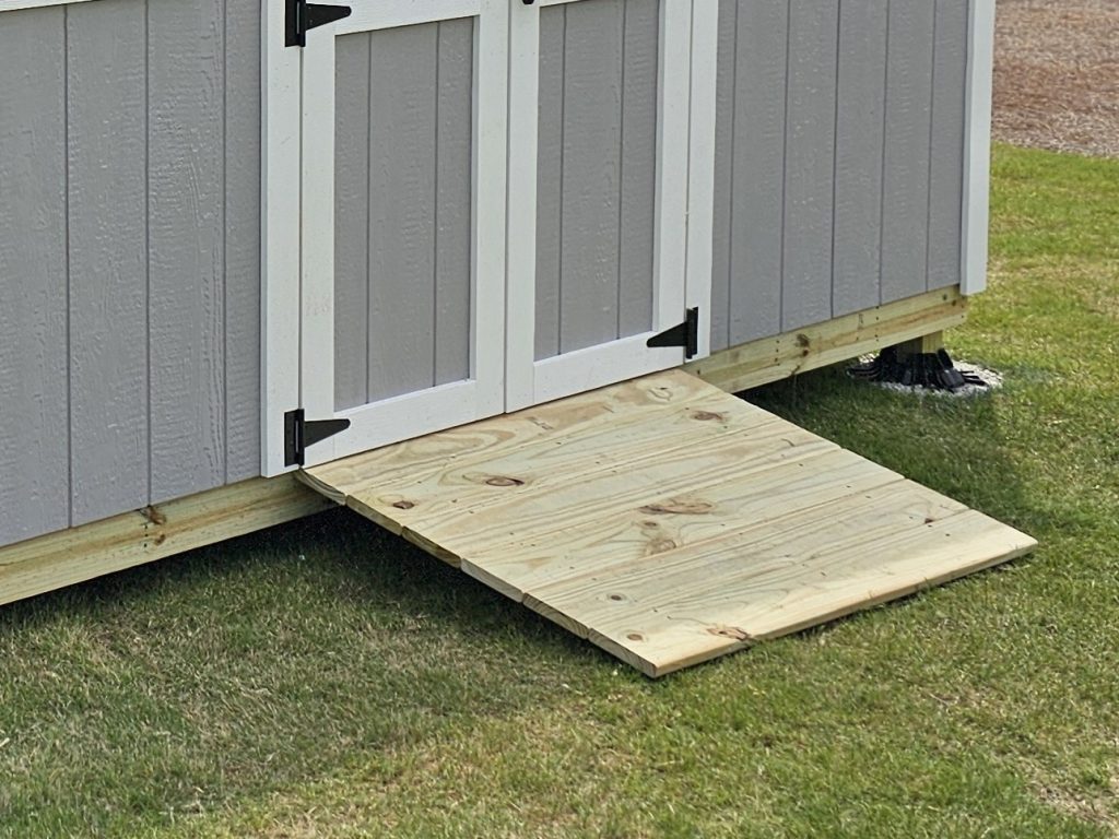 shed ramp built on site